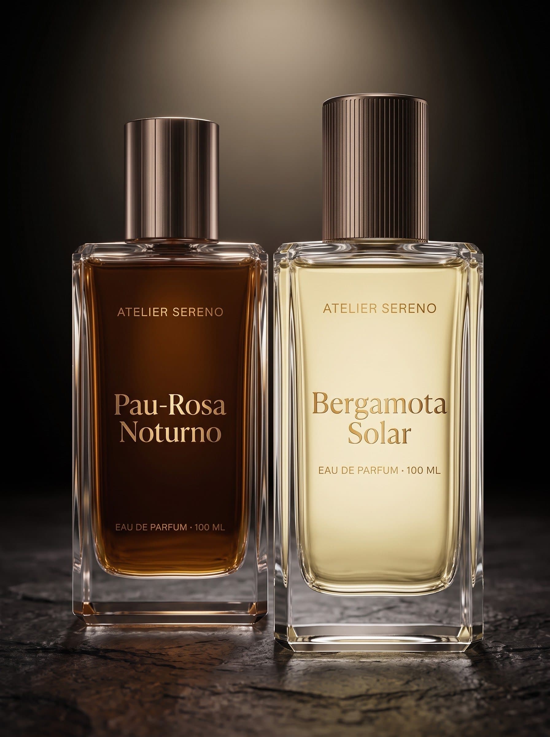 Duas fragrâncias lado a lado